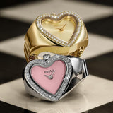 Fossil Watch Ring Two-Hand Gold-Tone - ES5407