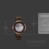 Sonata Modern Edit Quartz Analog Watch For Women 8193qm01