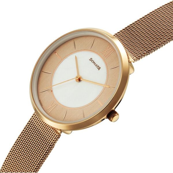 Sonata Modern Edit Quartz Analog Watch For Women 8193wm02 - KRISHNA WATCH COMPANY