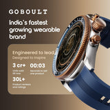 GOBOULT Saber Smart Watch 1.43'' AMOLED Display, Functional Rotating Bezel, AOD, BT Calling, 200+Watchfaces, 700 Nits Brightness, AI Voice Assistant, SpO2 Monitoring, 120+ Sports Mode (Blue)