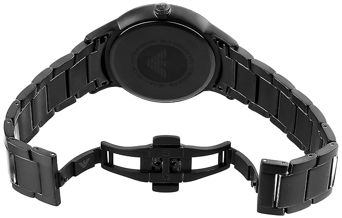 EMPORIO ARMANI Mens 43 mm Renato Black Dial Stainless Steel Analog Watch - AR11184 - KRISHNA WATCH COMPANY