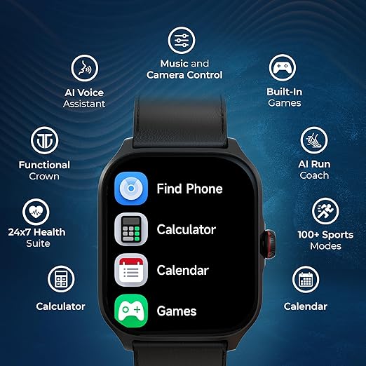 Titan Zeal with 4.69 cm AMOLED Display with AOD, Functional Crown, BT Calling, Smartwatch with Rose Gold Mesh Strap 90196am03 - KRISHNA WATCH COMPANY