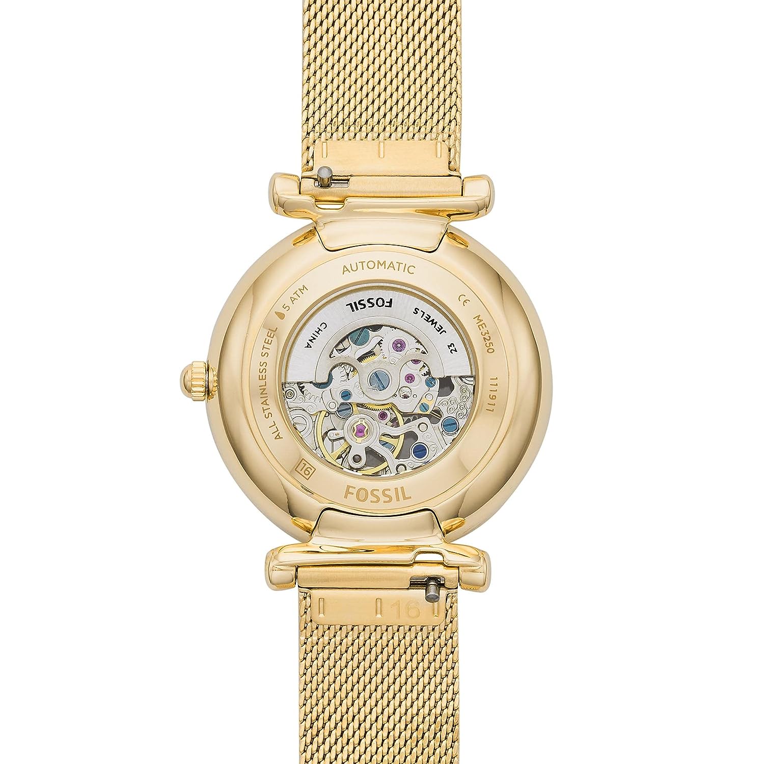 Fossil Carlie Analog Gold Dial Women's Watch - ME3250 - KRISHNA WATCH COMPANY