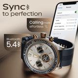 GOBOULT Saber Smart Watch 1.43'' AMOLED Display, Functional Rotating Bezel, AOD, BT Calling, 200+Watchfaces, 700 Nits Brightness, AI Voice Assistant, SpO2 Monitoring, 120+ Sports Mode (Blue)