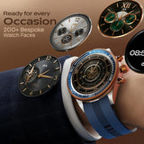 GOBOULT Saber Smart Watch 1.43'' AMOLED Display, Functional Rotating Bezel, AOD, BT Calling, 200+Watchfaces, 700 Nits Brightness, AI Voice Assistant, SpO2 Monitoring, 120+ Sports Mode (Blue)