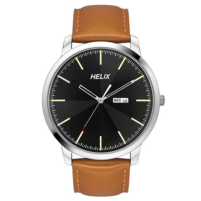 helix Analog Black Dial Men's Watch - TW039HG12 - KRISHNA WATCH COMPANY