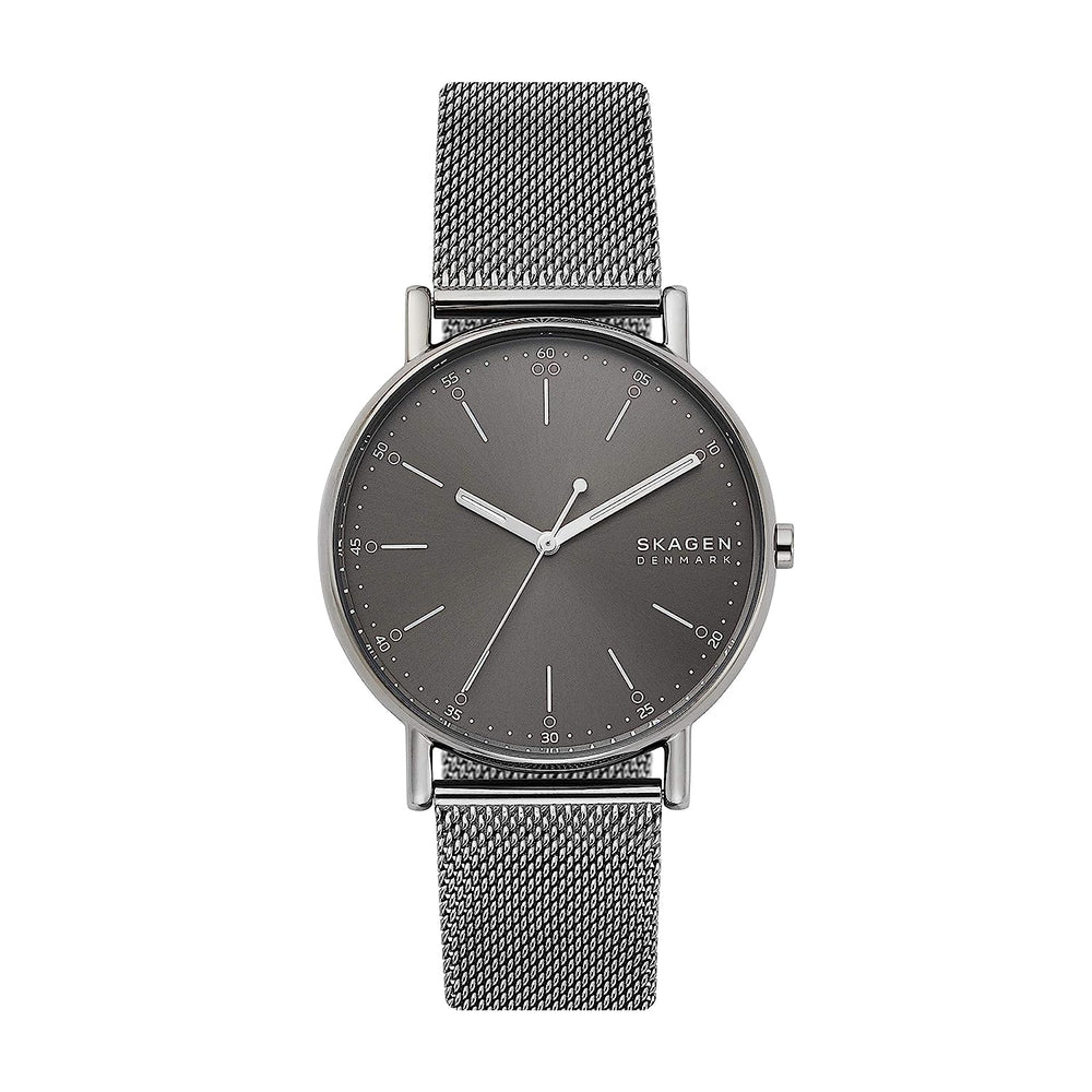 Signatur Three-Hand Gray Steel Mesh Watch SKW6577 - KRISHNA WATCH COMPANY