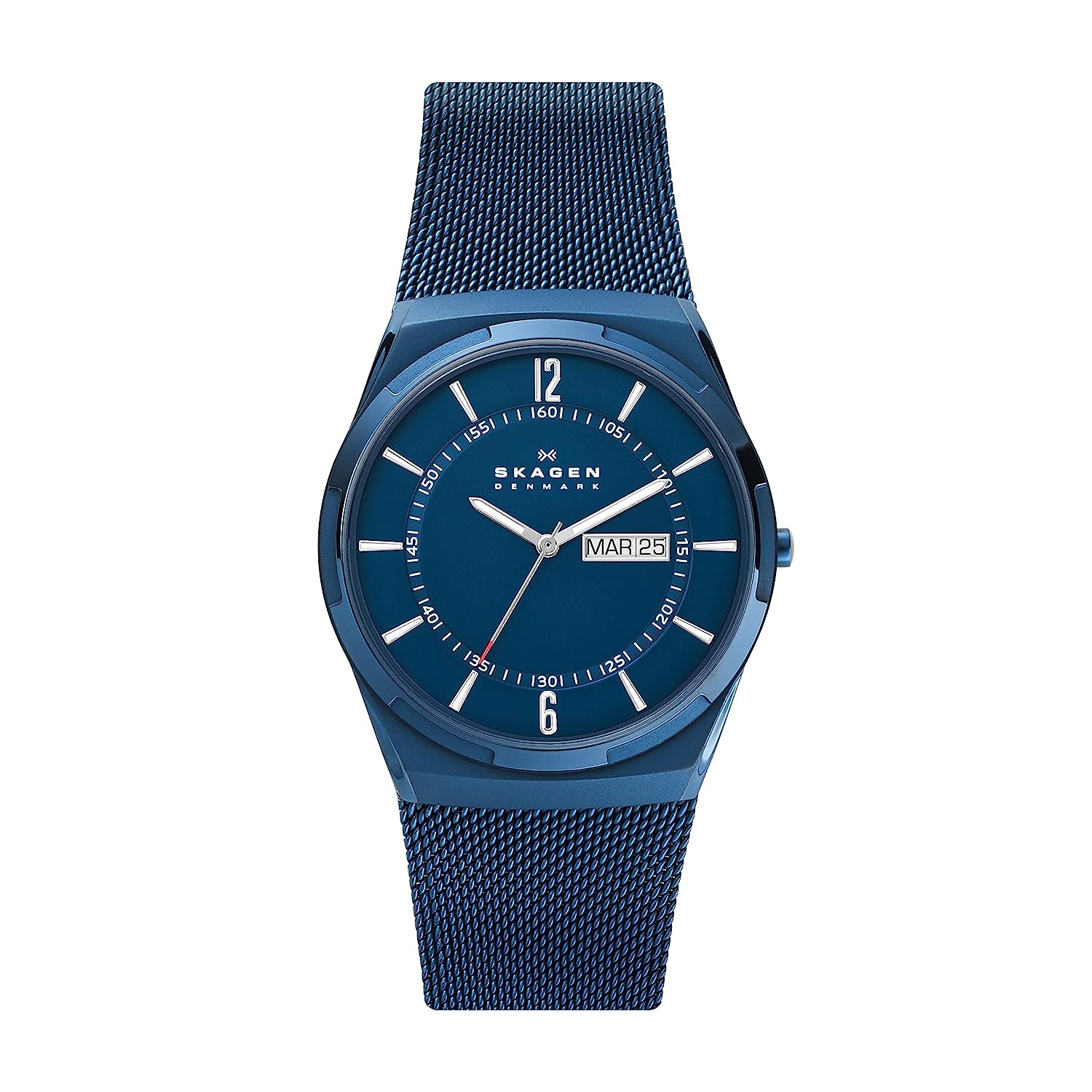 Melbye Three-Hand Day-Date Ocean Blue Stainless Steel Mesh SKW6788 - KRISHNA WATCH COMPANY