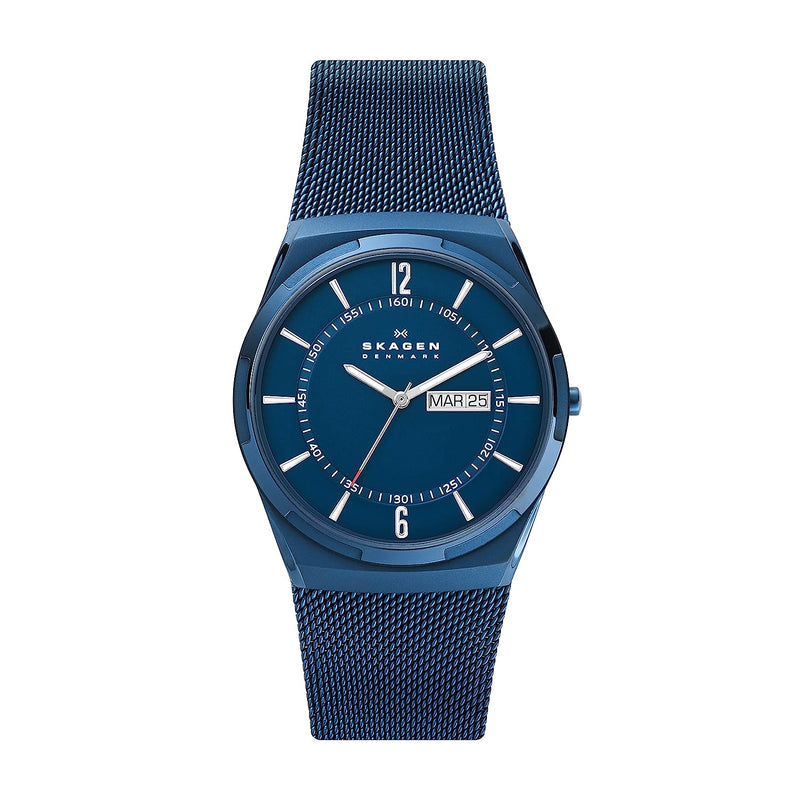Melbye Three-Hand Day-Date Ocean Blue Stainless Steel Mesh SKW6788
