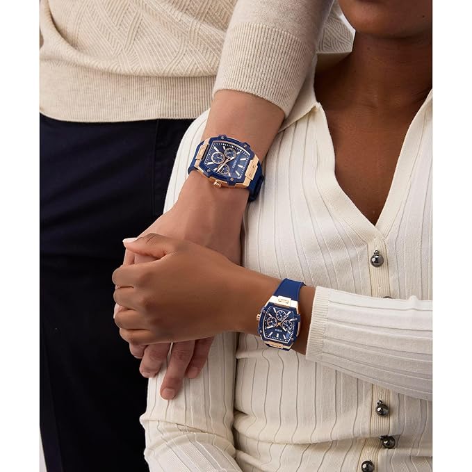 GUESS Blue Rectangle Dial Analog Women's Watch - GW0945L4 - KRISHNA WATCH COMPANY