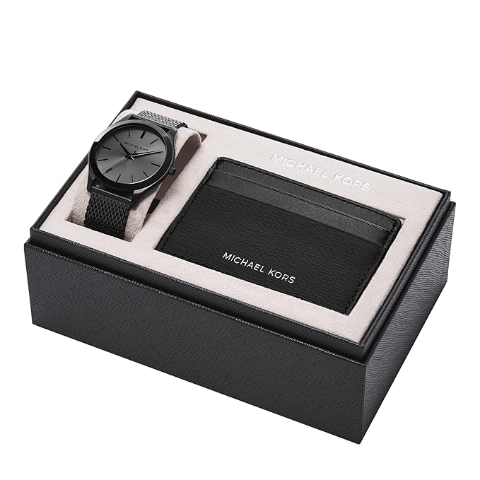 Michael Kors Runway Analog Watch for Men With Card Holder ? MK1085SET - KRISHNA WATCH COMPANY