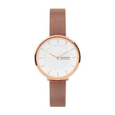 Gitte Two-Hand Rose Gold-Tone Stainless Steel Mesh Watch SKW3013