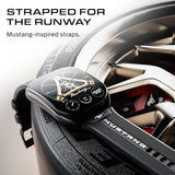GOBOULT Mustang Muscle Smart Watch 2.01'' 3D Curved Display, Convertible Strap, Premium Metallic Crown, BT Calling, 600 Nits Brightness, AI Assistant, IP68 (Extra Starp, Black Fury)