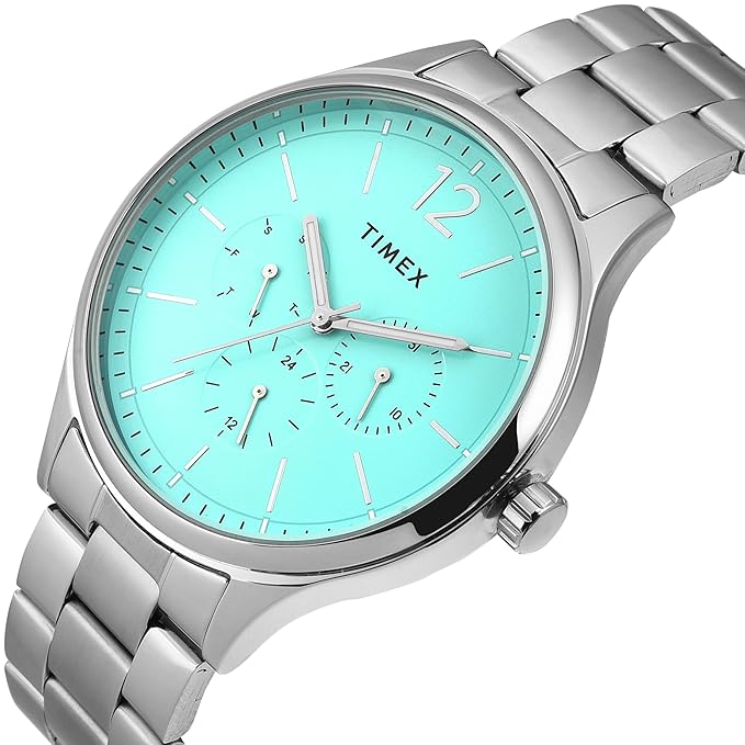 Timex Tiffany Blue Round Dial Men's Watch TWEG18438 - KRISHNA WATCH COMPANY
