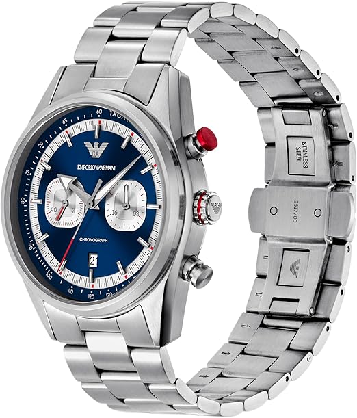 Emporio Armani Racer Blue Dial Men 42mm AR11676 - KRISHNA WATCH COMPANY