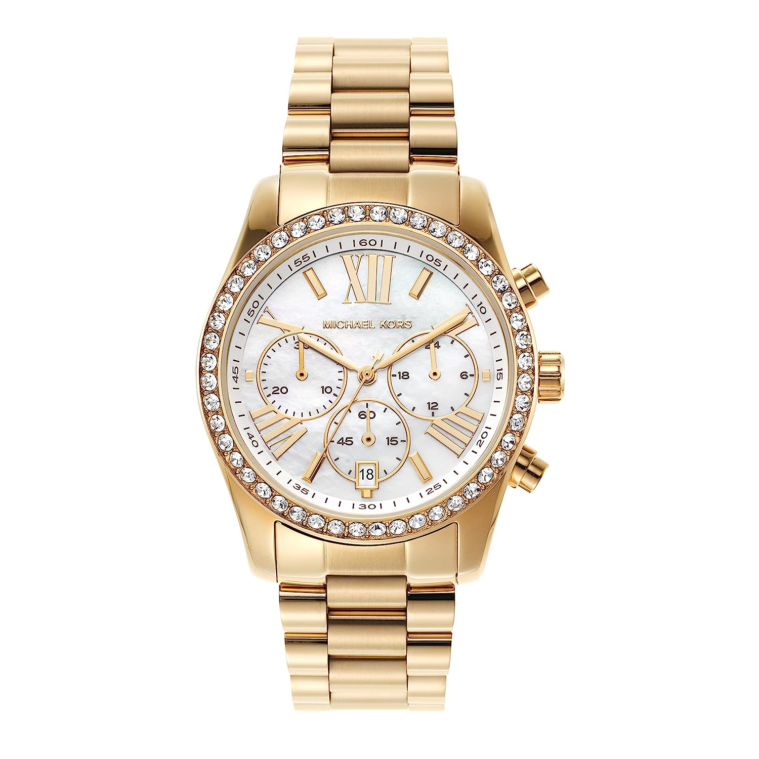 MICHAEL KORS Lexington Pav� Gold-Tone Watch MK7241 - KRISHNA WATCH COMPANY