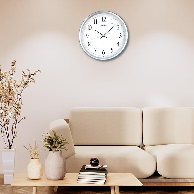 Seiko Wall Clock 31.1 cm x 31.1 cm x 4.4 cm, White, QXA378LN - KRISHNA WATCH COMPANY