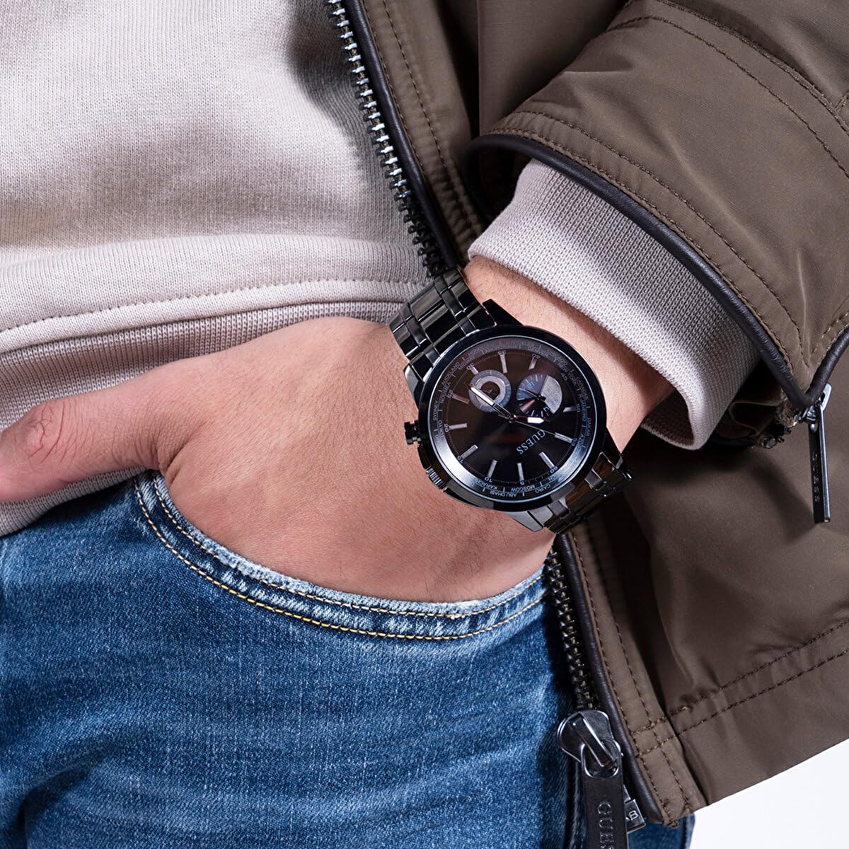 GUESS Spec Collection Analog Black Dial Men's Watch - GW0490G3 - KRISHNA WATCH COMPANY