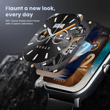 GOBOULT Dive+ with 1.85" HD Display, Bluetooth Calling Smartwatch, 500 Nits Brightness, 7 Days Battery Life, 150+ Watch Faces, 100+ Sport Modes, IP68 Waterproof Smart Watch (Jet Black)