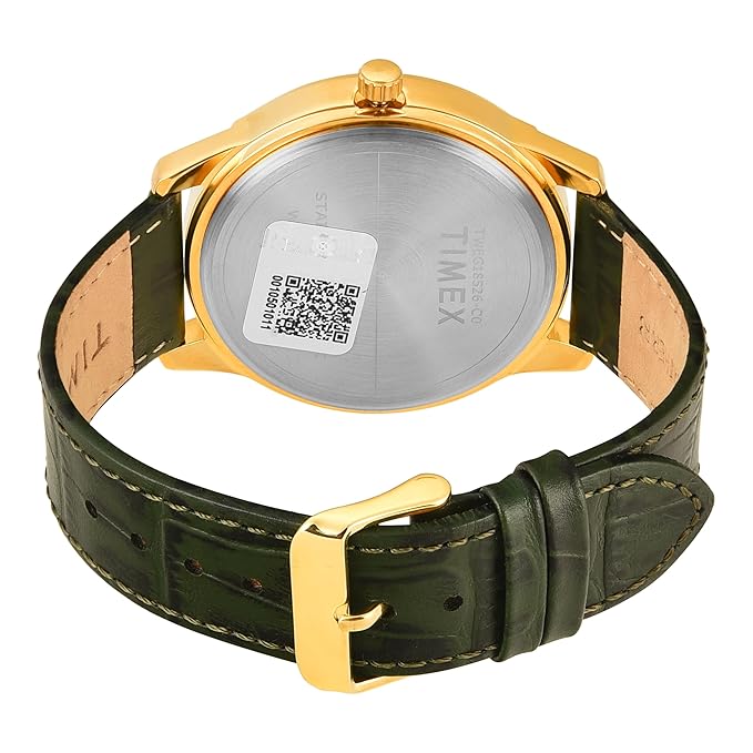 Timex Full Roman Champ Dial Green Croco leather Strap Men's Watch - TWEG18526 - KRISHNA WATCH COMPANY