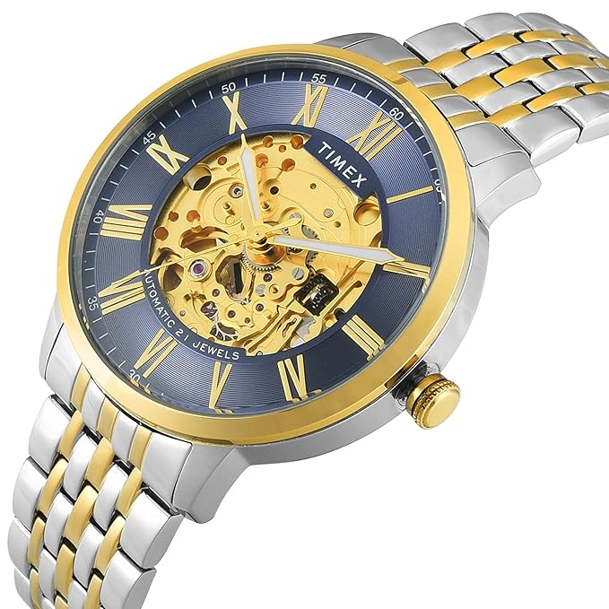 Timex Blue Dial Stainless Steel bracelet Men's Watch - TWEG23505 - KRISHNA WATCH COMPANY