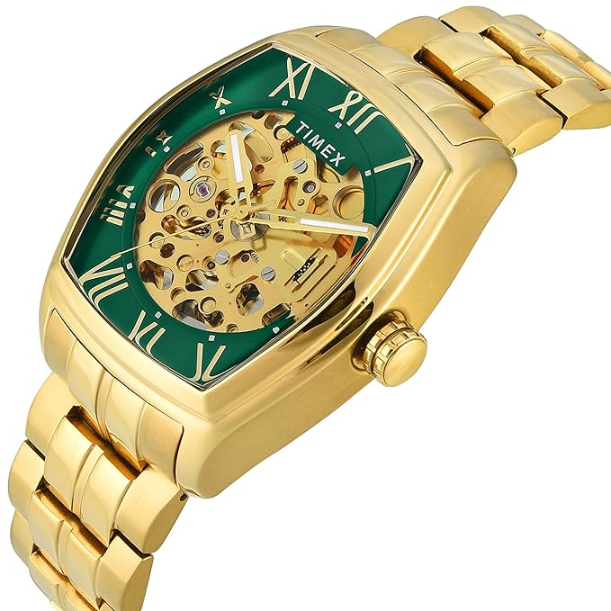 Timex Green Dial Stainless Steel bracelet Men's Watch - TWEG25904 - KRISHNA WATCH COMPANY
