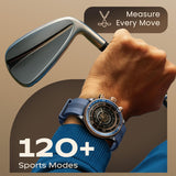 GOBOULT Saber Smart Watch 1.43'' AMOLED Display, Functional Rotating Bezel, AOD, BT Calling, 200+Watchfaces, 700 Nits Brightness, AI Voice Assistant, SpO2 Monitoring, 120+ Sports Mode (Blue)