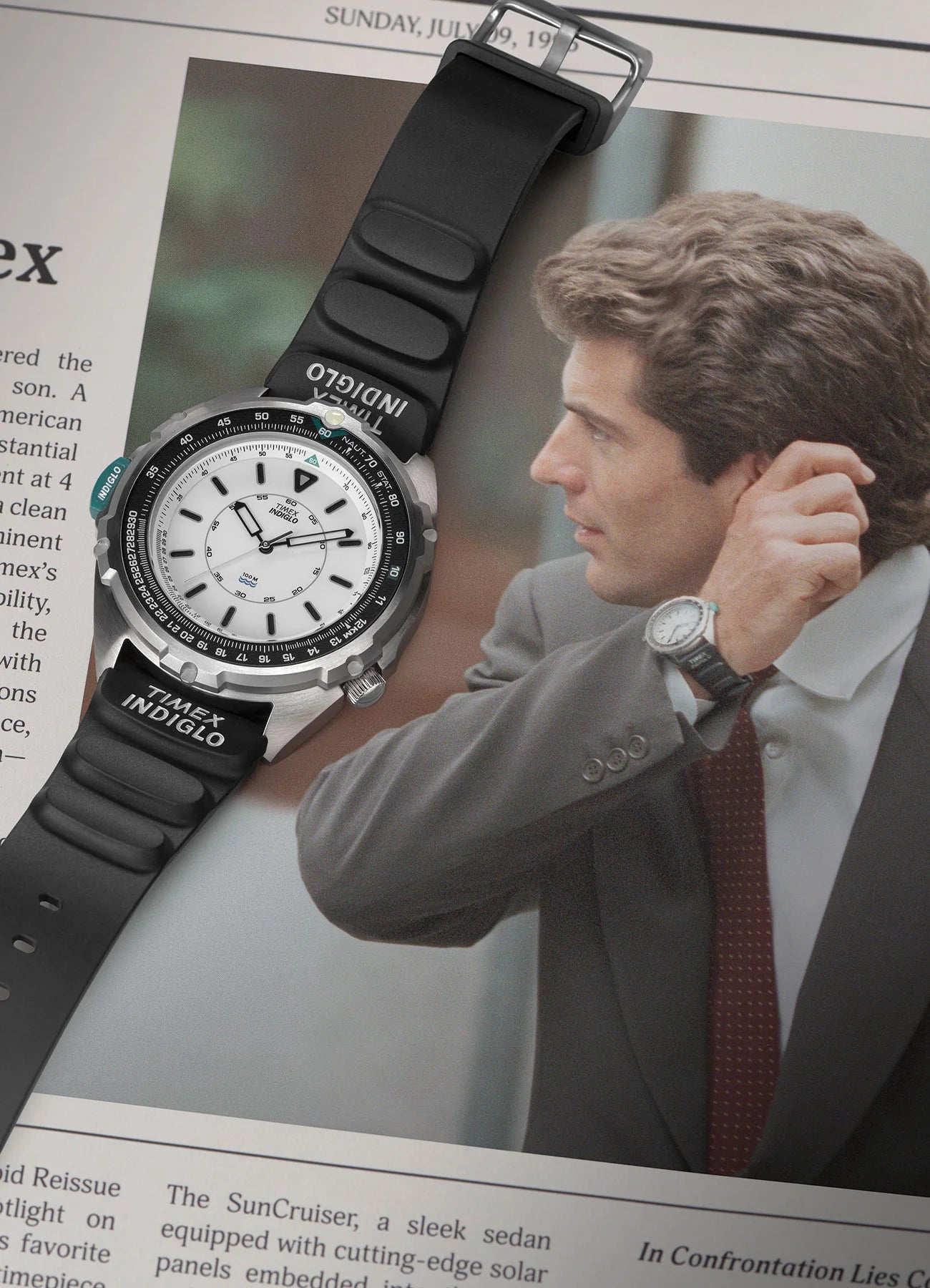 Timex 1995 Intrepid Reissue 46mm Synthetic Rubber Strap Watch - TW2Y05800UJ - KRISHNA WATCH COMPANY