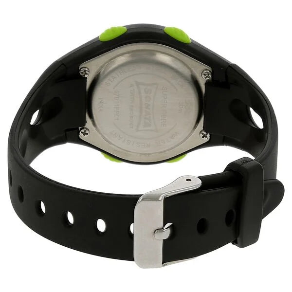 Sonata SF Digital Grey Dial Plastic Strap Unisex Watch ns87011pp01 / 87011pp01 - KRISHNA WATCH COMPANY