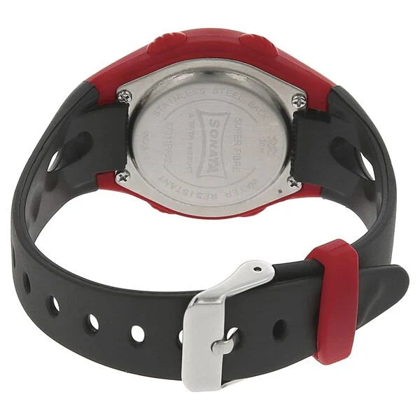 SF Digital Grey Dial Plastic Strap Unisex Watch 87011pp02 - KRISHNA WATCH COMPANY