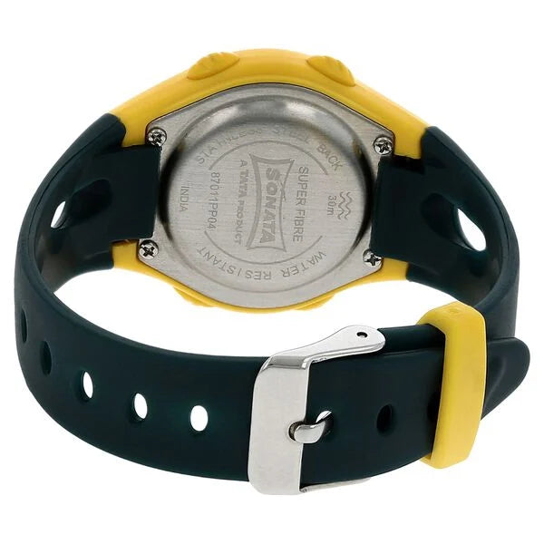 SF Digital Grey Dial Plastic Strap Unisex Watch 87011pp04 - KRISHNA WATCH COMPANY