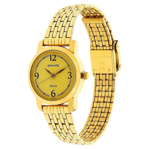 Sonata Quartz Analog Watch for Women - 87018YM02 - KRISHNA WATCH COMPANY