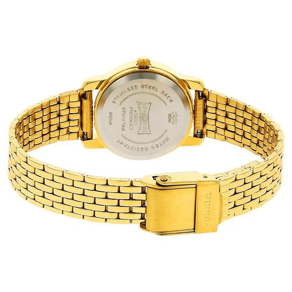 Sonata Quartz Analog Watch for Women - 87018YM02 - KRISHNA WATCH COMPANY
