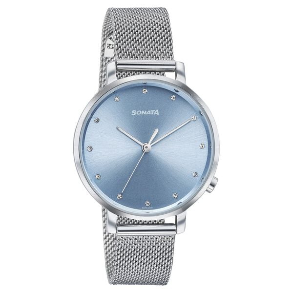 Sonata Elegent Essentials Quartz Analog Watch For Women - 87045SM01W - KRISHNA WATCH COMPANY