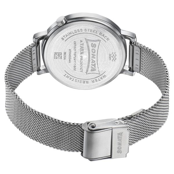 Sonata Elegent Essentials Quartz Analog Watch For Women - 87045SM01W - KRISHNA WATCH COMPANY