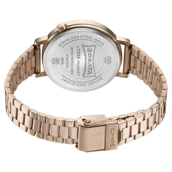 Sonata Elegant Essentials Quartz Analog Watch For Women - 87045WM01W - KRISHNA WATCH COMPANY