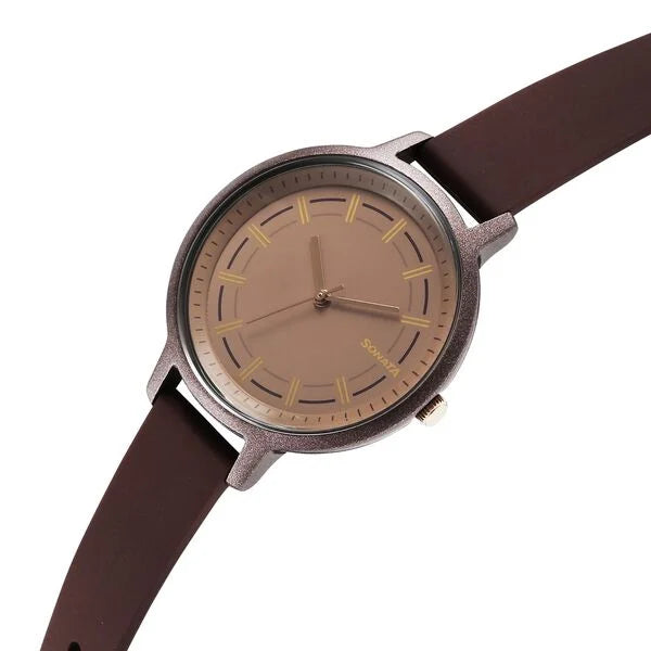 Sonata Splash Quartz Analog Brown Dial Watch for Women - 87049PP19W - KRISHNA WATCH COMPANY