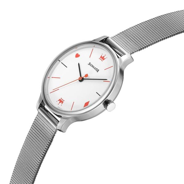 Sonata Play White Dial Watch for Women 87050sm01 - KRISHNA WATCH COMPANY