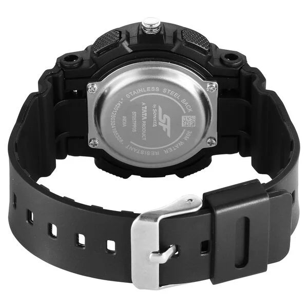 SF Unisex Classic Black Watch with Silver Accents - Timeless Elegance for Every Occasion 87057pp05 - KRISHNA WATCH COMPANY