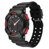 SF Vigour Quartz Digital Analog Digital Black Dial With Black Color Plastic Strap Watch For Unisex 87058pp02