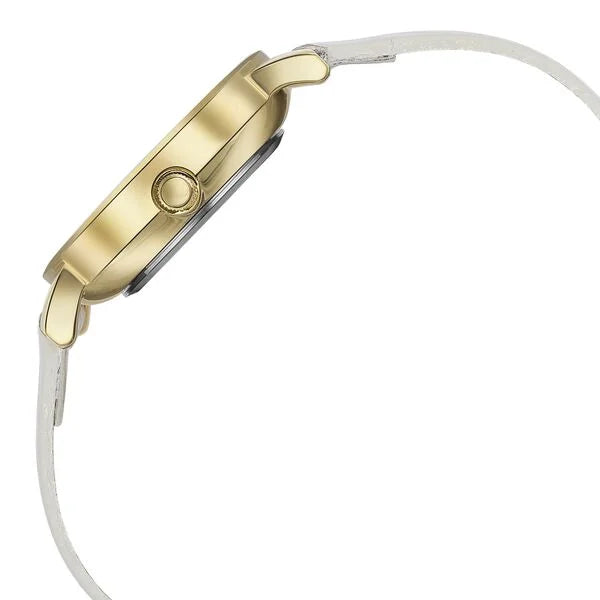 Sonata Glam Gold Quartz Analog Off White Dial Leather Strap Watch For Women 87063yl02w - KRISHNA WATCH COMPANY