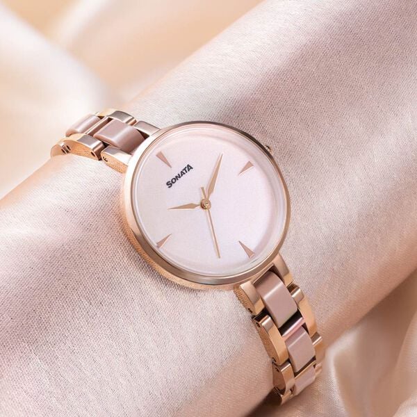 Sonata Quartz Analog Watch For Women - 87064KD02 - KRISHNA WATCH COMPANY