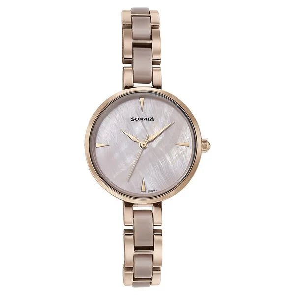 Sonata Quartz Analog Watch For Women - 87064KD02 - KRISHNA WATCH COMPANY