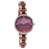 Sonata Wedding Edit Quartz Analog Maroon Dial Stainless Steel With Acetate Strap Watch For Women 87064kd05