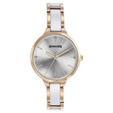 Sonata Quartz Analog Silver Dial Two Toned Stainless Steel Strap Watch For Women 87065kd02