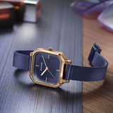 Sonata Modern Edit Quartz Analog Blue Dial Stainless Steel Strap Watch For Women 87072km02