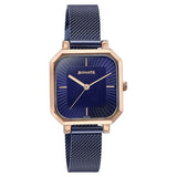 Sonata Modern Edit Quartz Analog Blue Dial Stainless Steel Strap Watch For Women 87072km02
