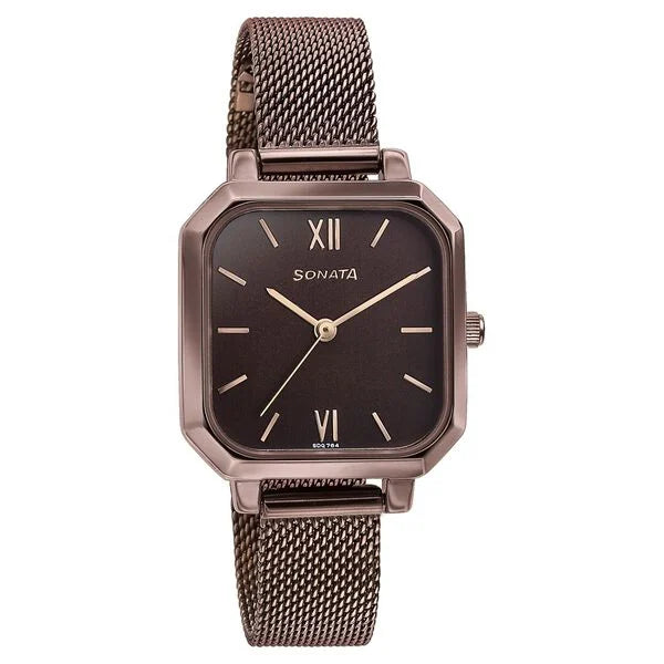 Sonata Modern Edit Quartz Analog Watch For Women - 87072QM01 - KRISHNA WATCH COMPANY
