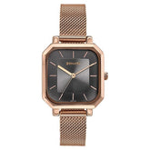 Sonata Modern Edit Quartz Analog Grey Dial Stainless Steel Strap Watch For Women 87072wm01