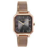 Sonata Modern Edit Quartz Analog Grey Dial Stainless Steel Strap Watch For Women 87072wm01